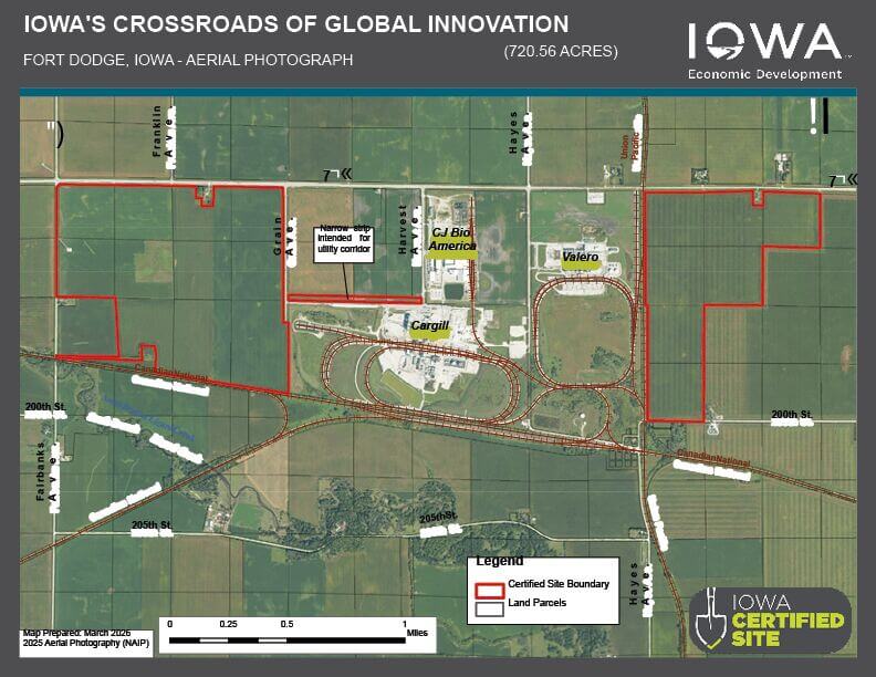 Iowa Certified Aerial Aerial of Iowa's Crossroads of Global Innovation