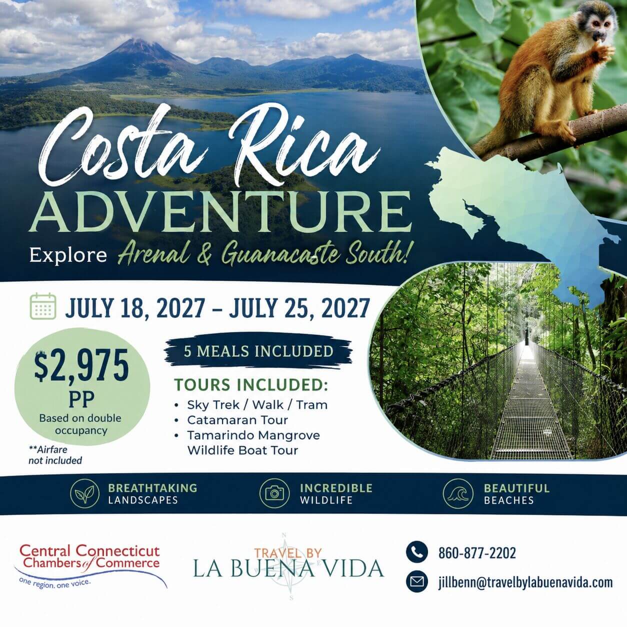 Costa Rica Flyer (COC &amp; TBLBV Logo)