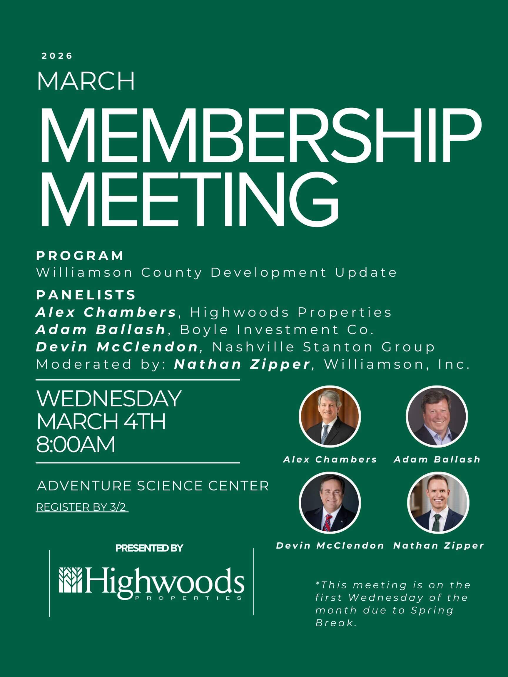 New March Memebership Meeting