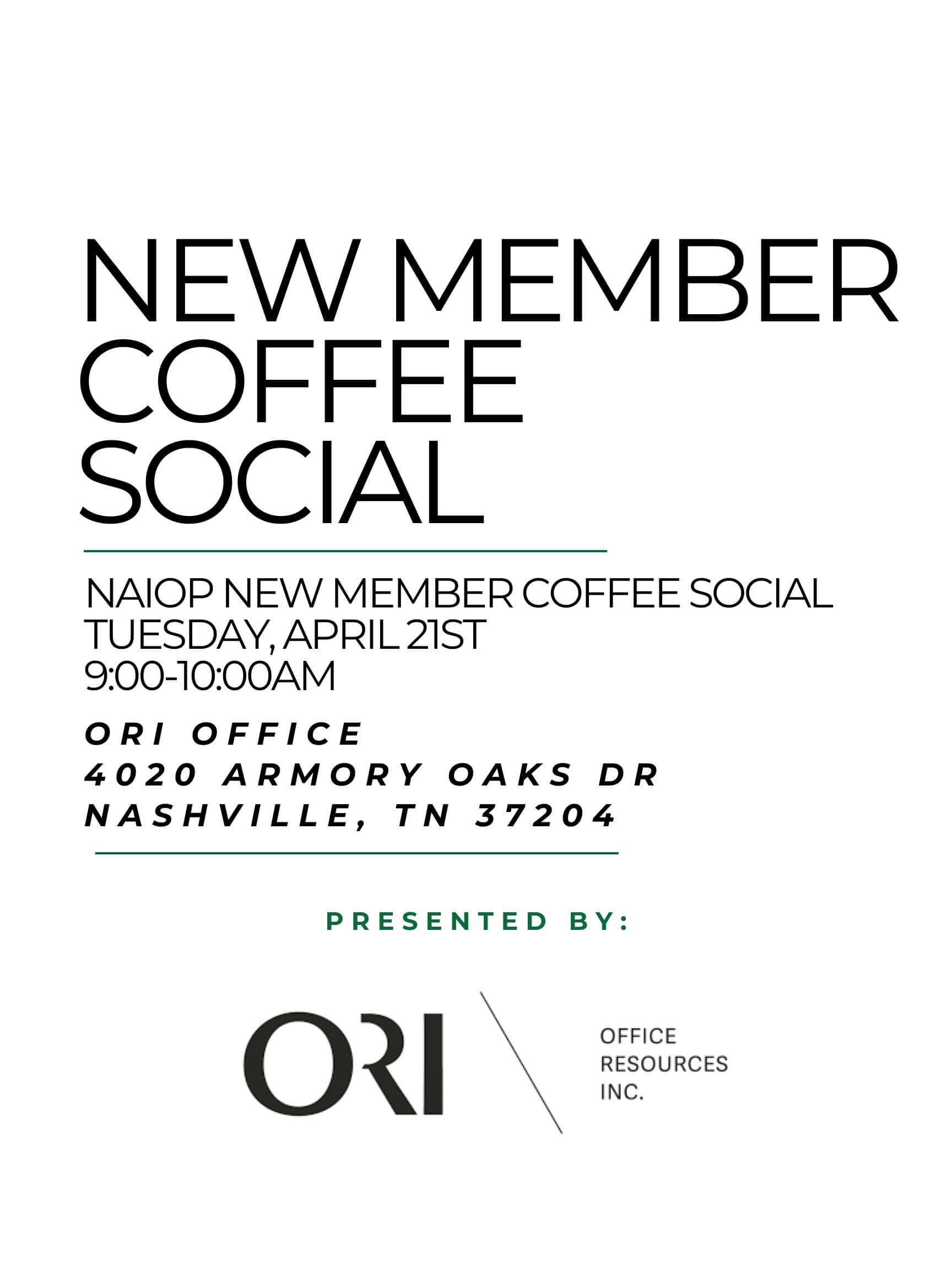 new membership coffee