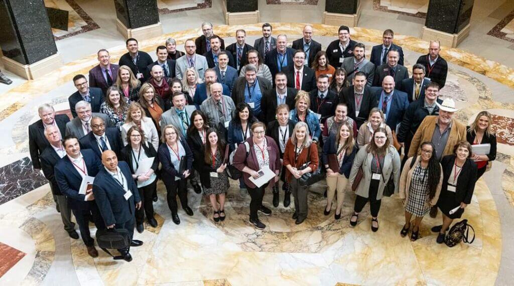 Group photo at Wisconsin Capitol