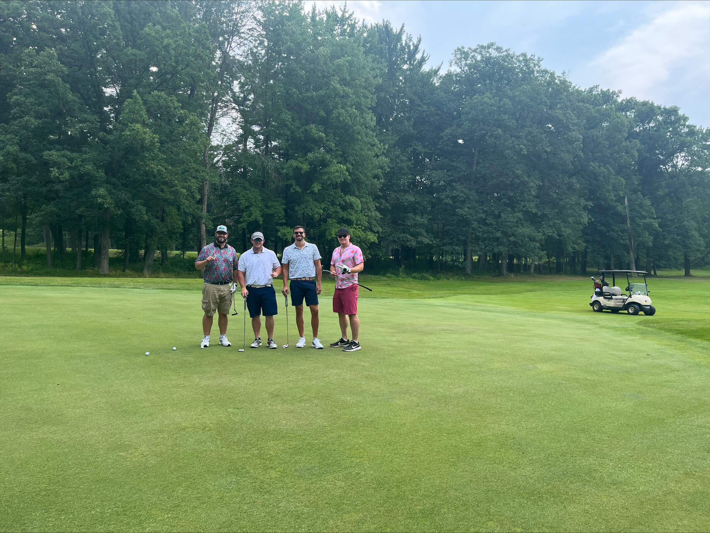 golfers on course