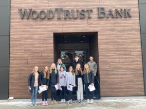 Woodtrust bank outside group photo