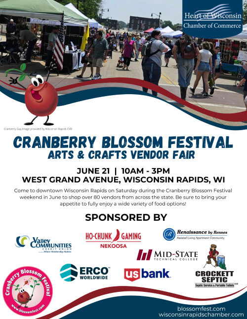 2025 Cranberry Blossom Festival Vendor Fair Flyer WEBSITE Cranberry Blossom Festival Vendor Fair Flyer