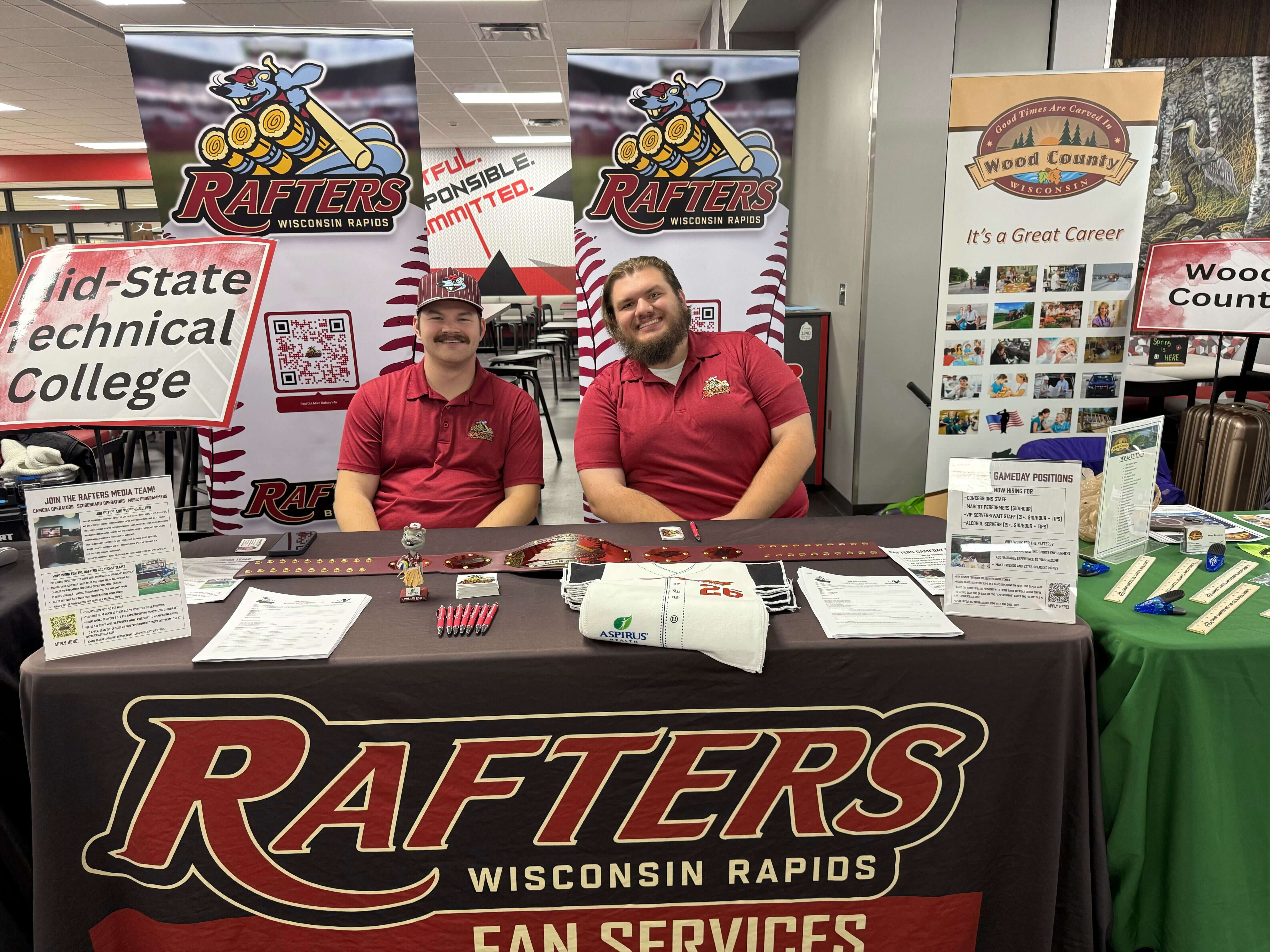 Rafters at Job Fair