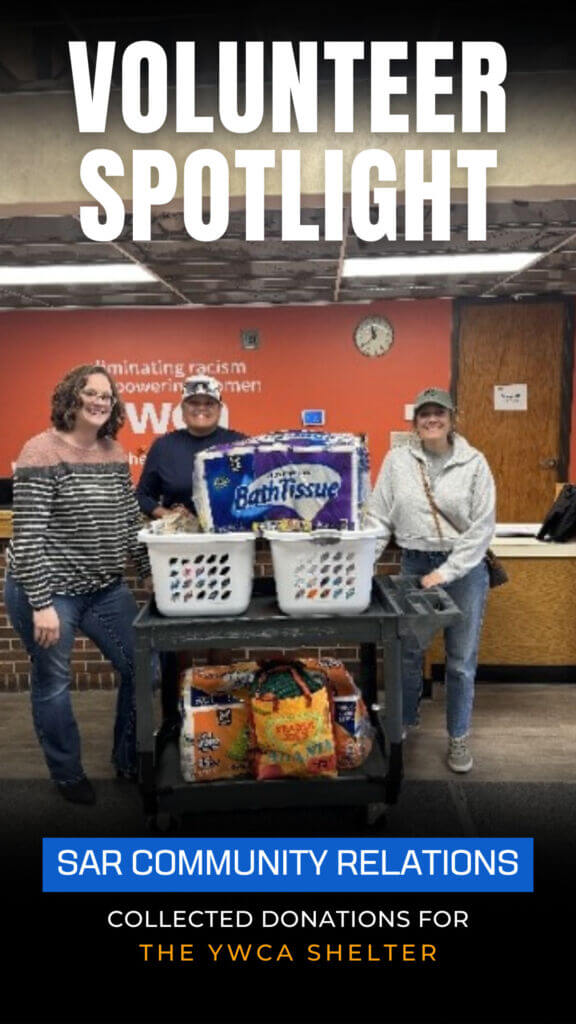 Volunteer Spotlight YWCA A photo of SAR members delivering supplies to the YWCA shelter.