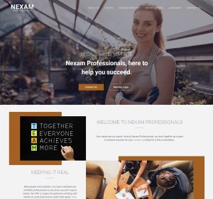 Nexam Professionals Website Screenshot