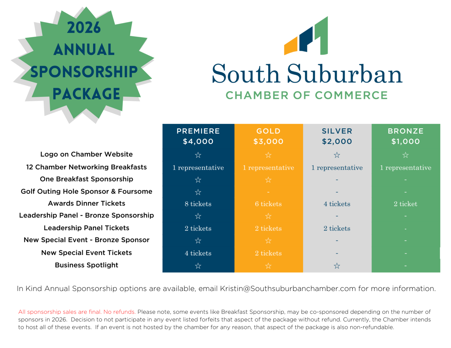 2026 Annual Sponsorships