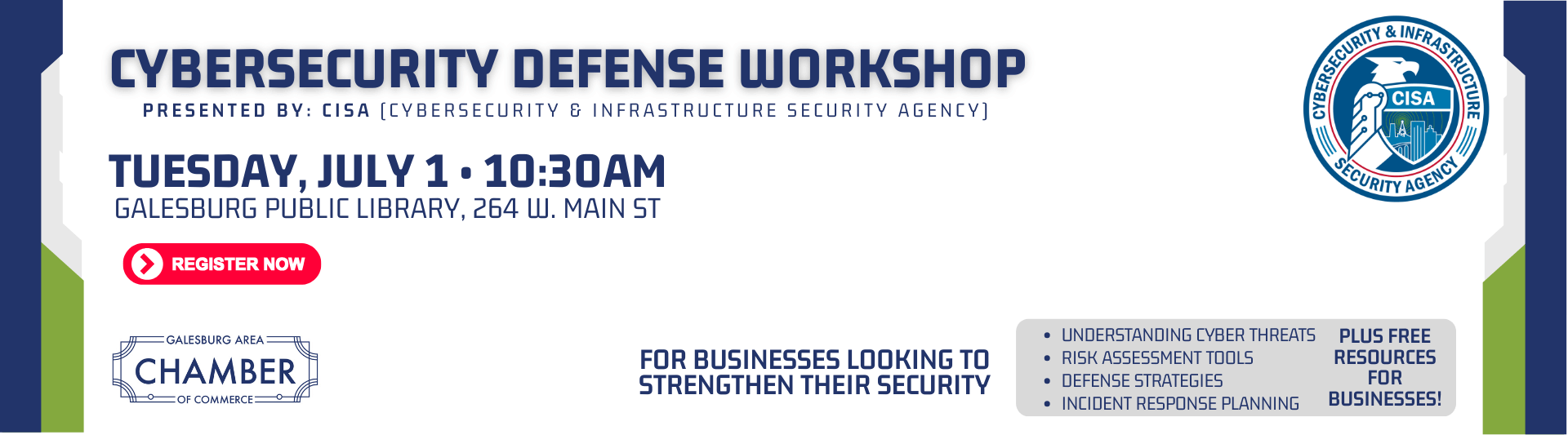 CISA Cybersecurity Workshop 7/1