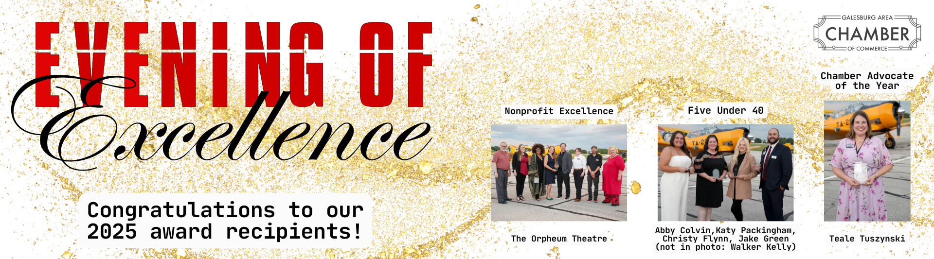 Evening of Excellence Award winners 9/28/25