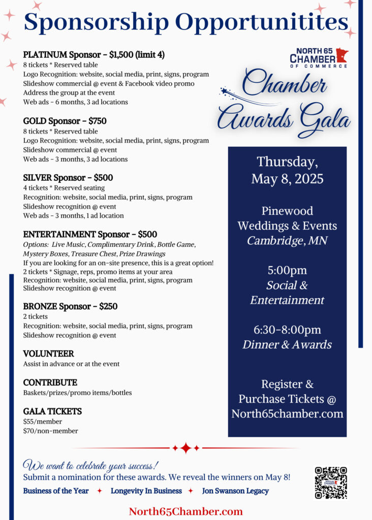 2025 Chamber Awards Gala Sponsorships