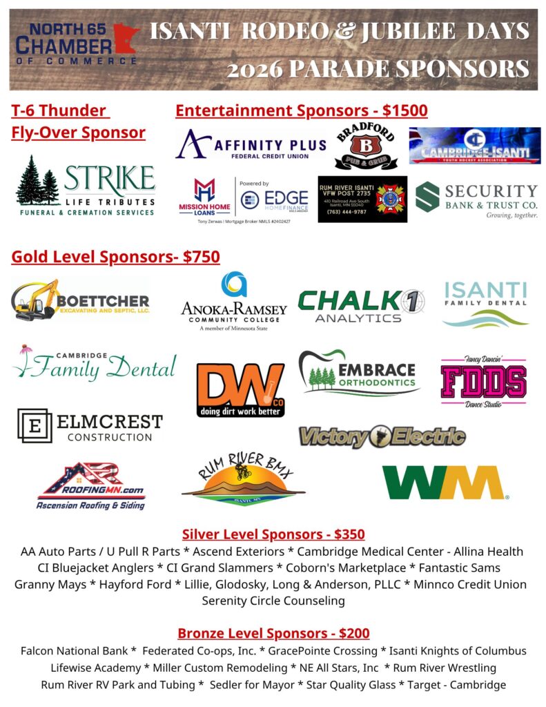 2026 Parade Sponsors Thank You