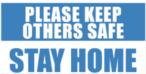 stay home sign