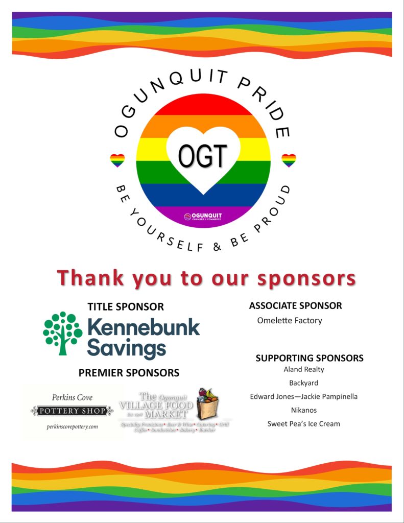 Sponsors of Ogunquit Pride graphic
