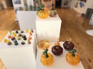 Glass Pumpkins 1 glass pumpkins made by local artist