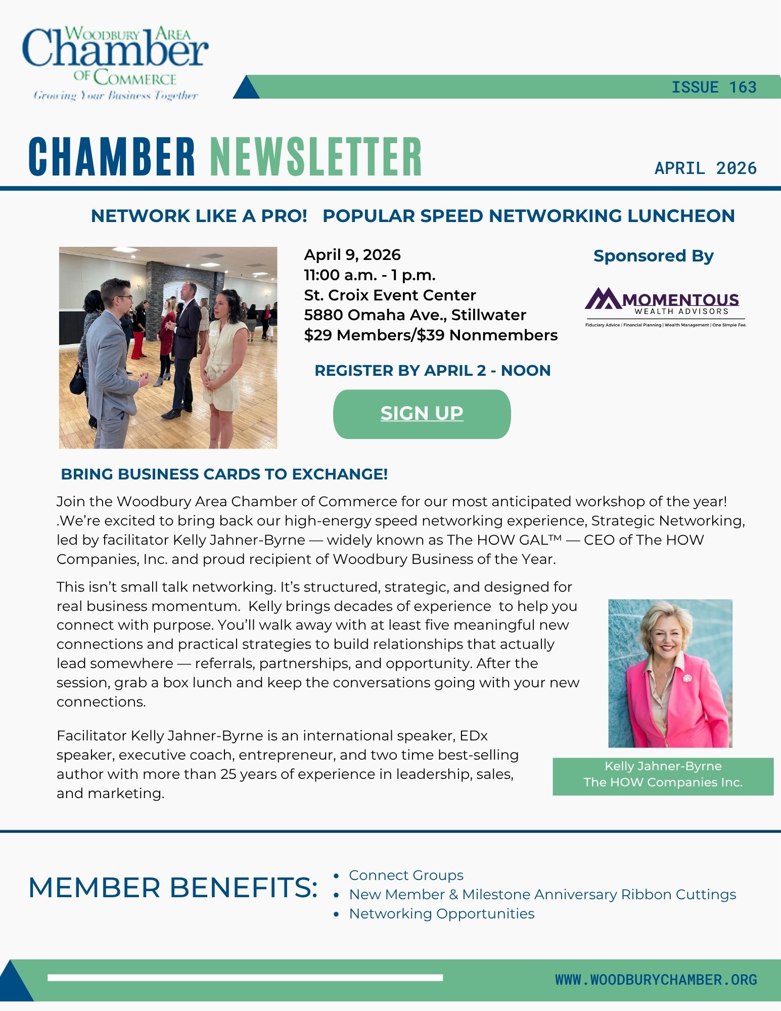 April 2026 Newsletter Front page