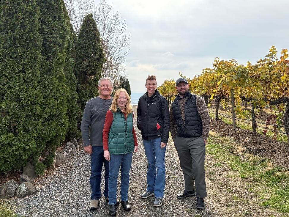 Pictured L to R: Milo and Kay May with Sara Higgins and Nathanial Helligso