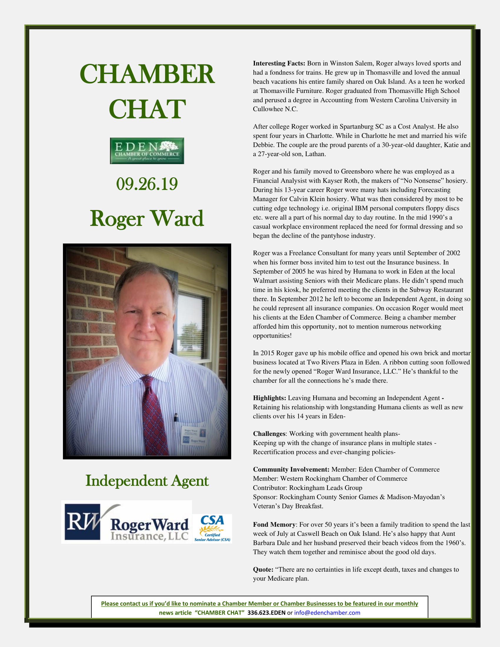 CHAMBER-CHAT-Roger-Ward--Independent-Insurance-Agent-9.26.19-1