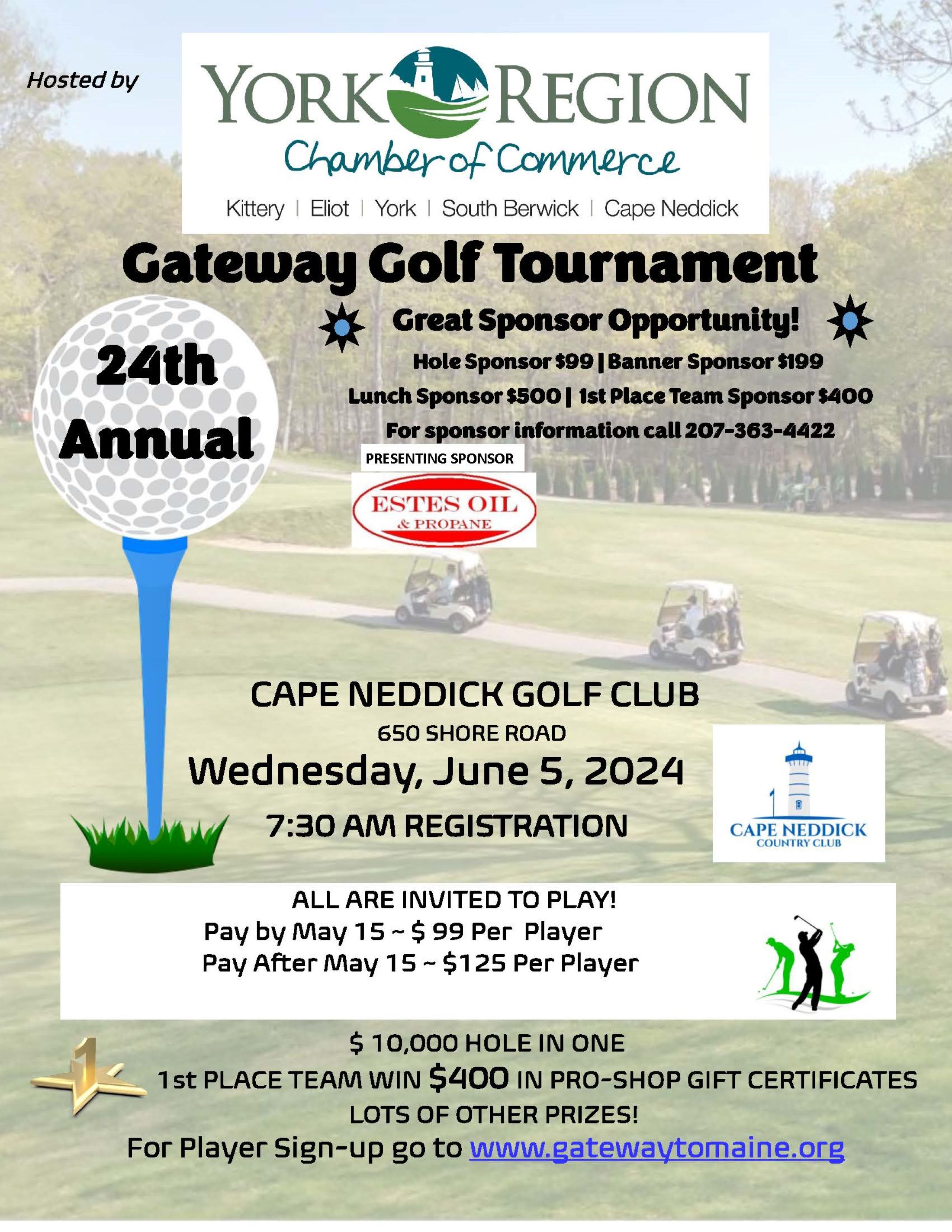 2024 Golf Poster with presenting sponsor