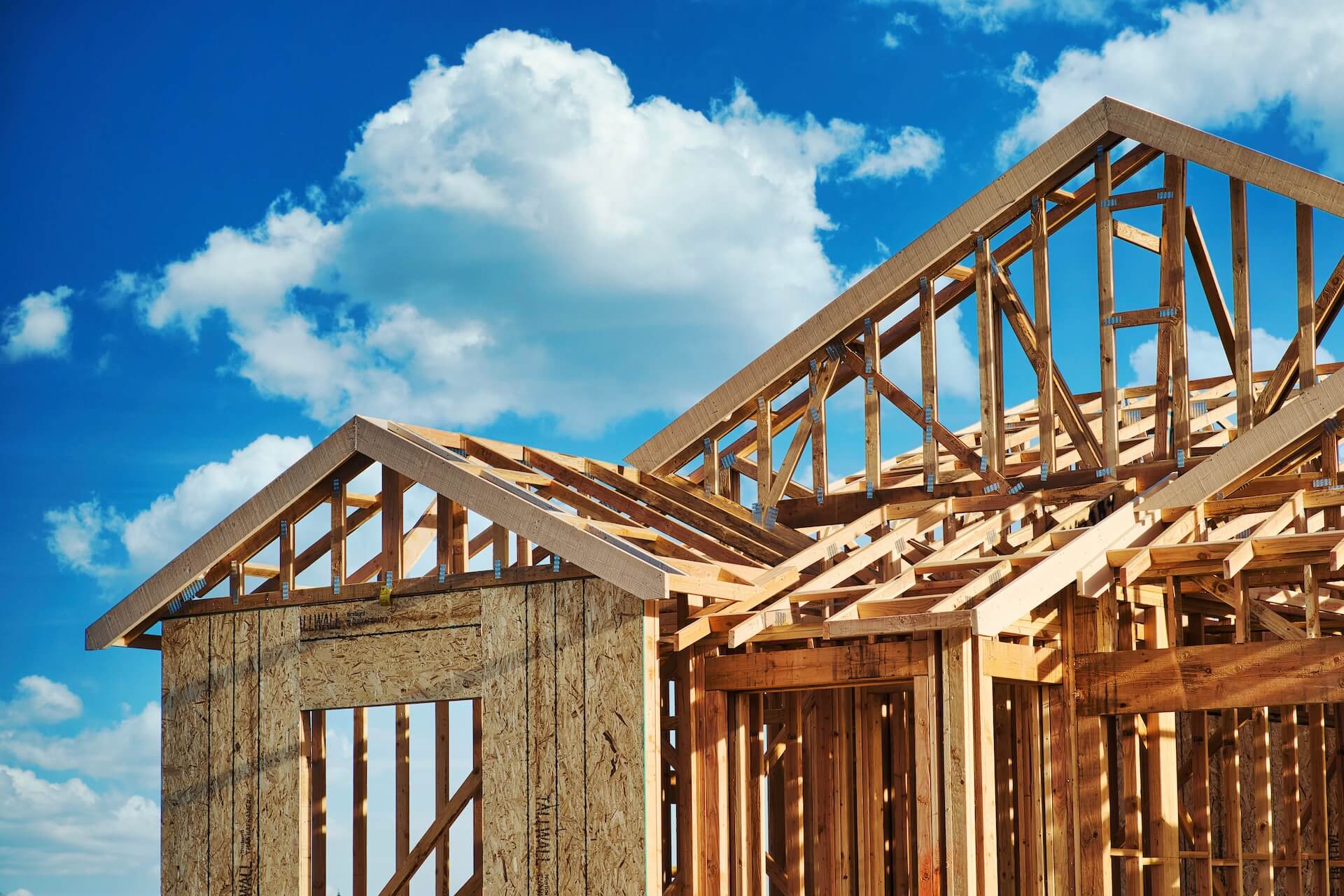 new home construction of a house