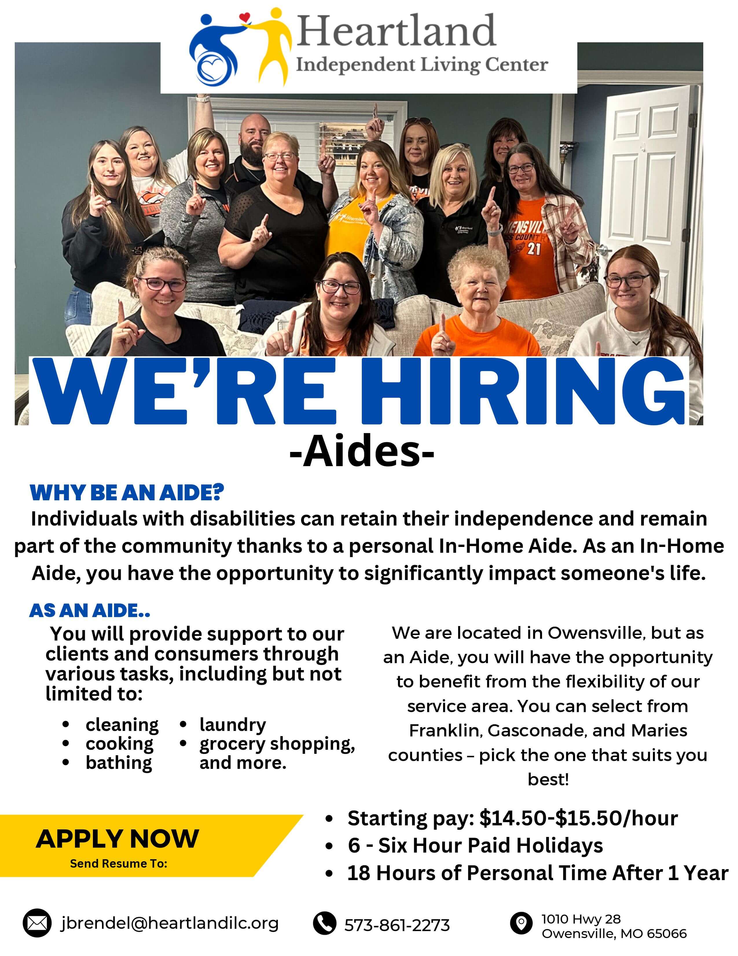 Aide Hiring Flyer 2024