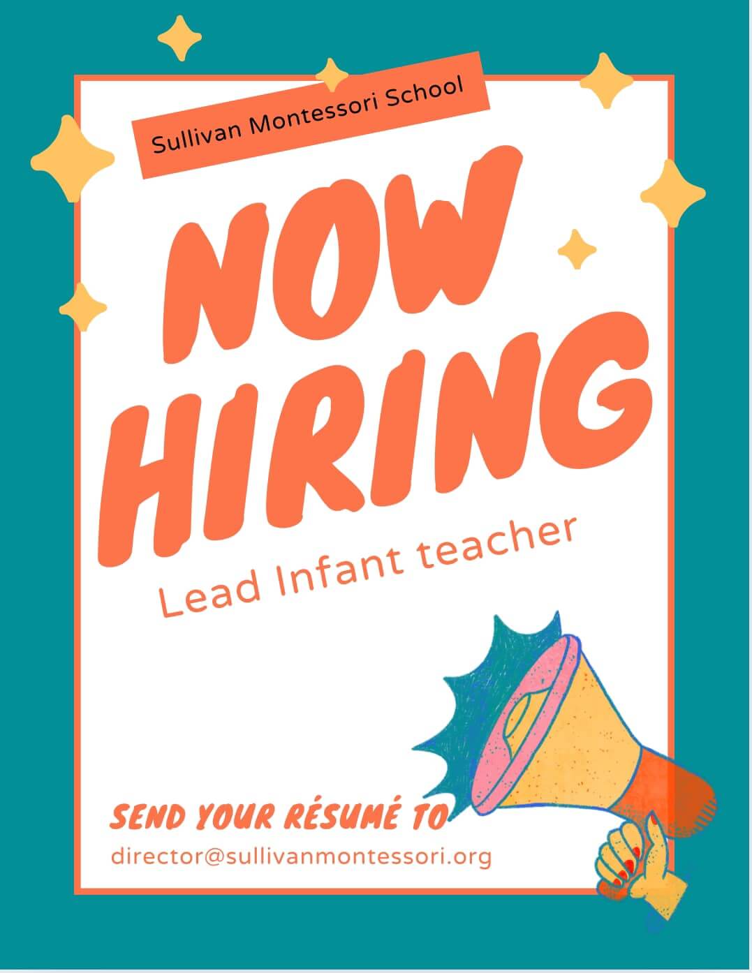 Montessori Lead Infant Teacher Hiring Ad