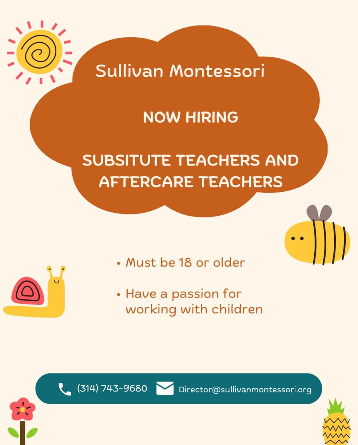 Montessori hiring ad updated