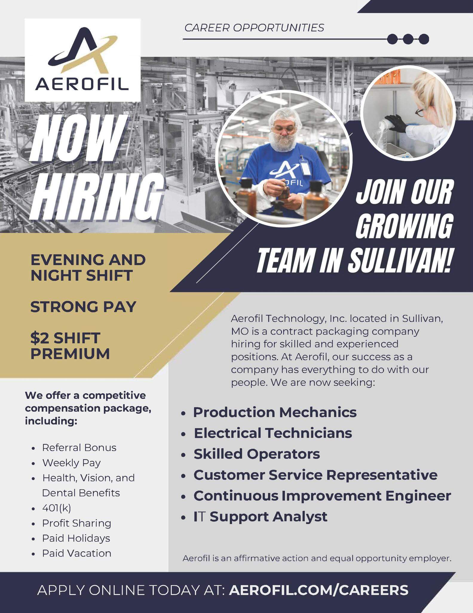 Aerofil Hiring Ad