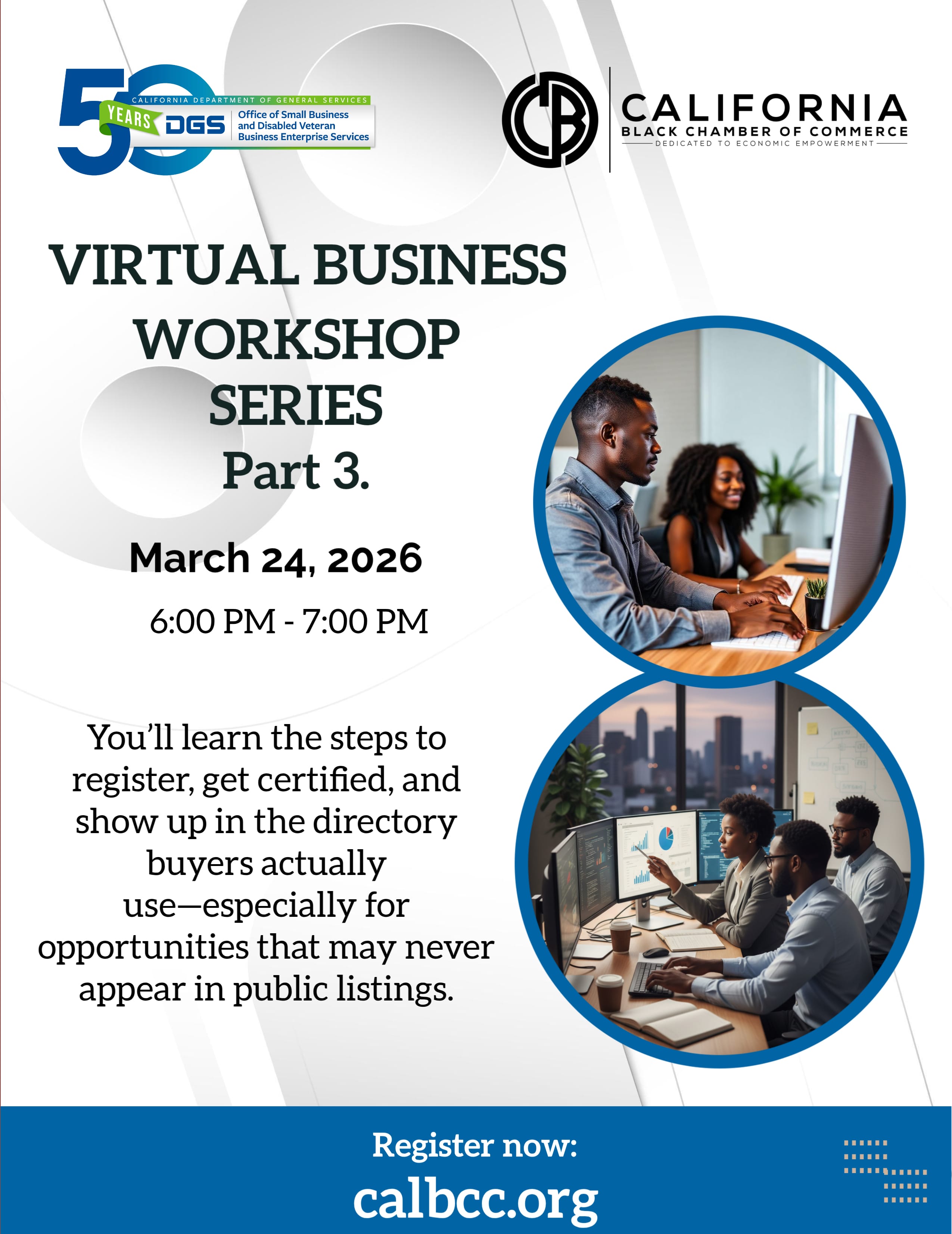 CBCC-DGS March 24 2026 - Workshop