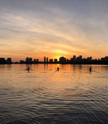 Sunset over water