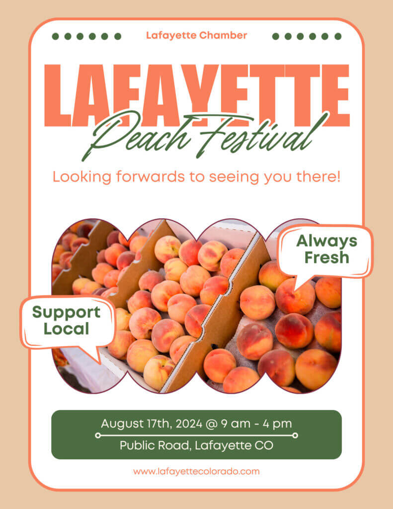 Annual 28th Lafayette Peach Festivval to be held on Saturday, August 17th from 9am-4pm