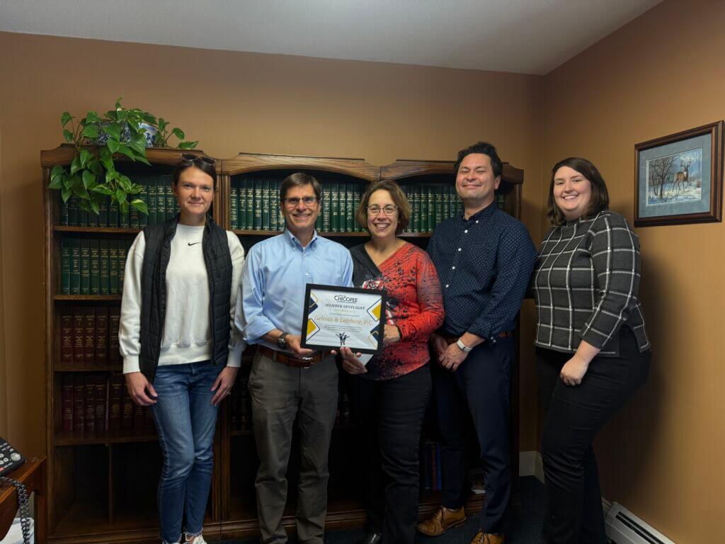 IMG_5514 From L to R: Lynn Morrissette, Bob Lefebvre, Christine Lessing Provost, Brion Robert, and Melissa Breor