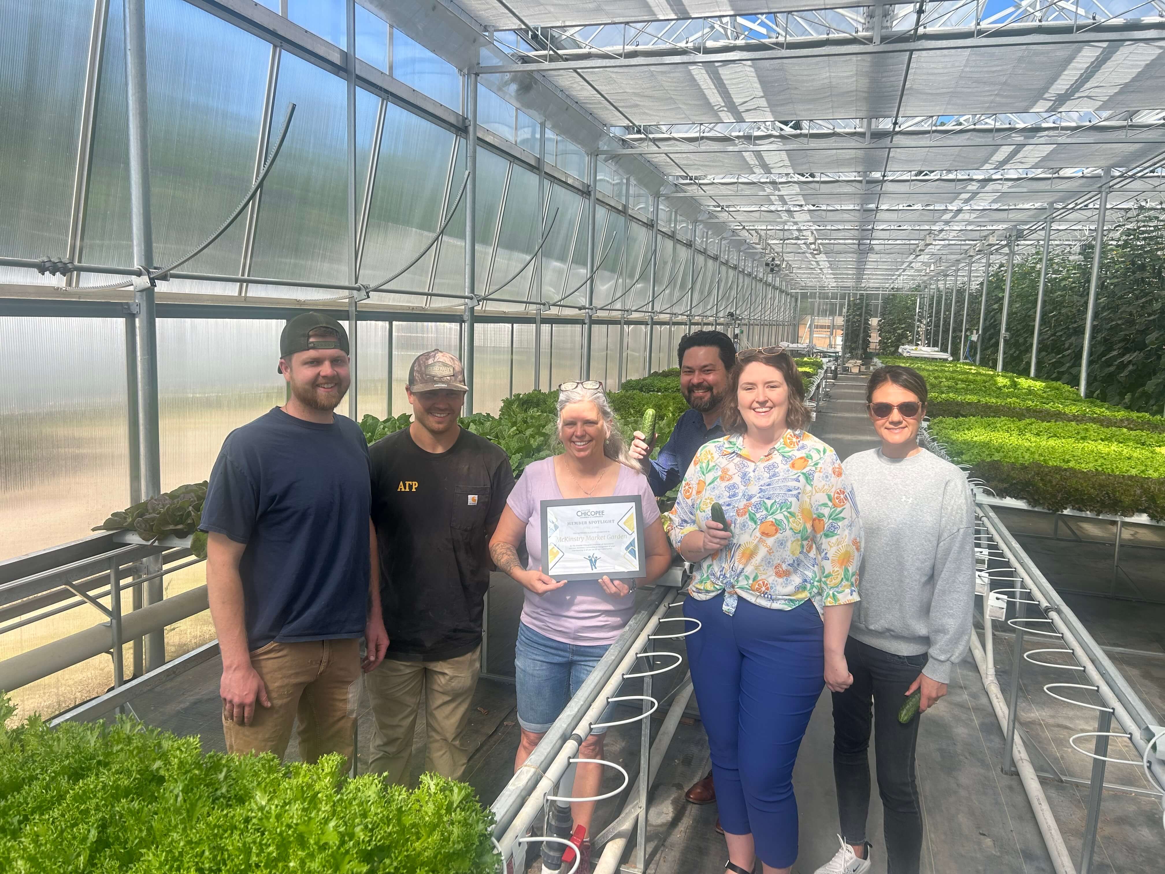 from L to R: Warren McKinstry, Will McKinstry, Nicole McKinstry, Brion Robert, Melissa Breor, and Lynn Morrissette