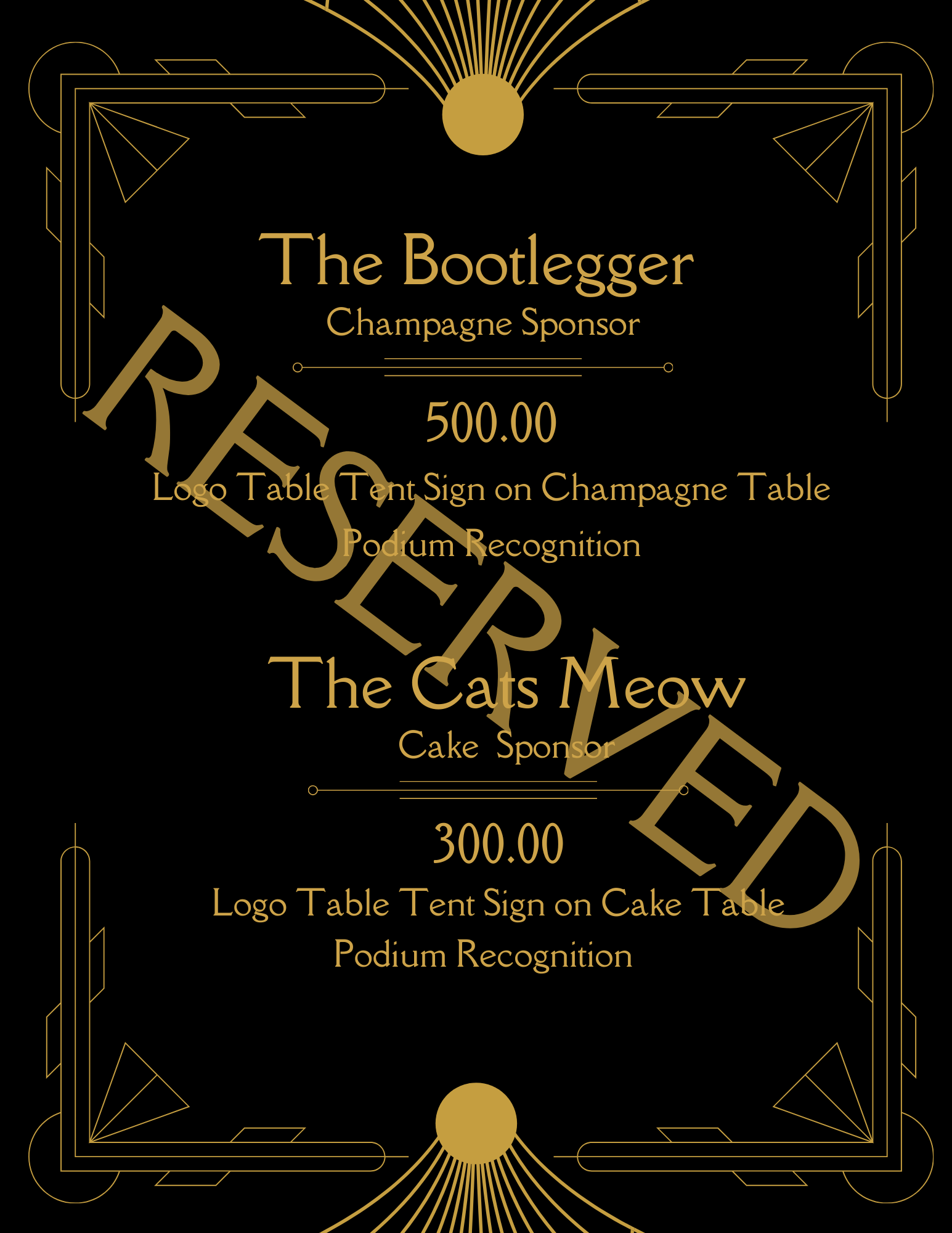 the bootlegger champagne sponsor