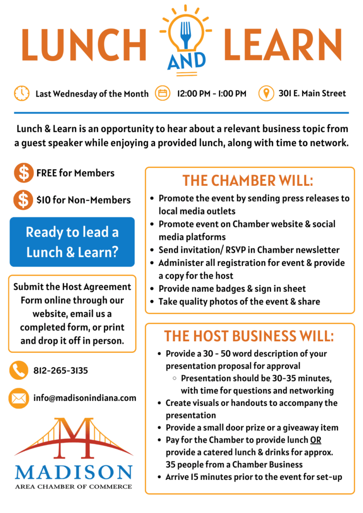 Lunch &amp; Learn info flyer 2025