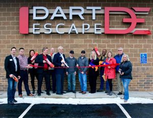 Group Celebrating a Ribbon Cutting