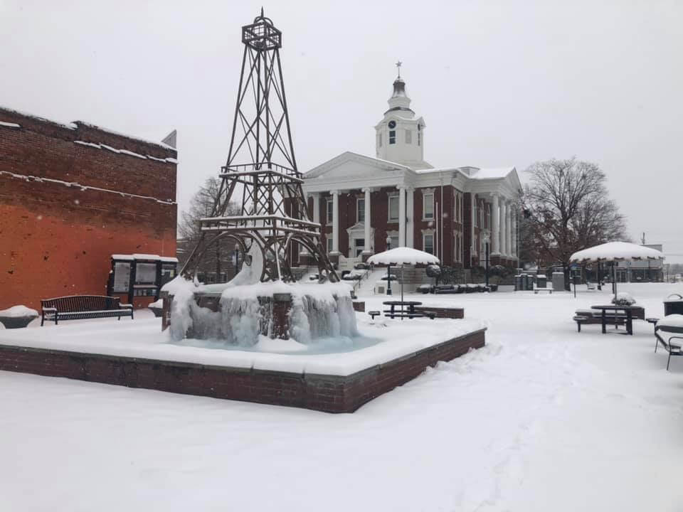 Eiffel tower in winter