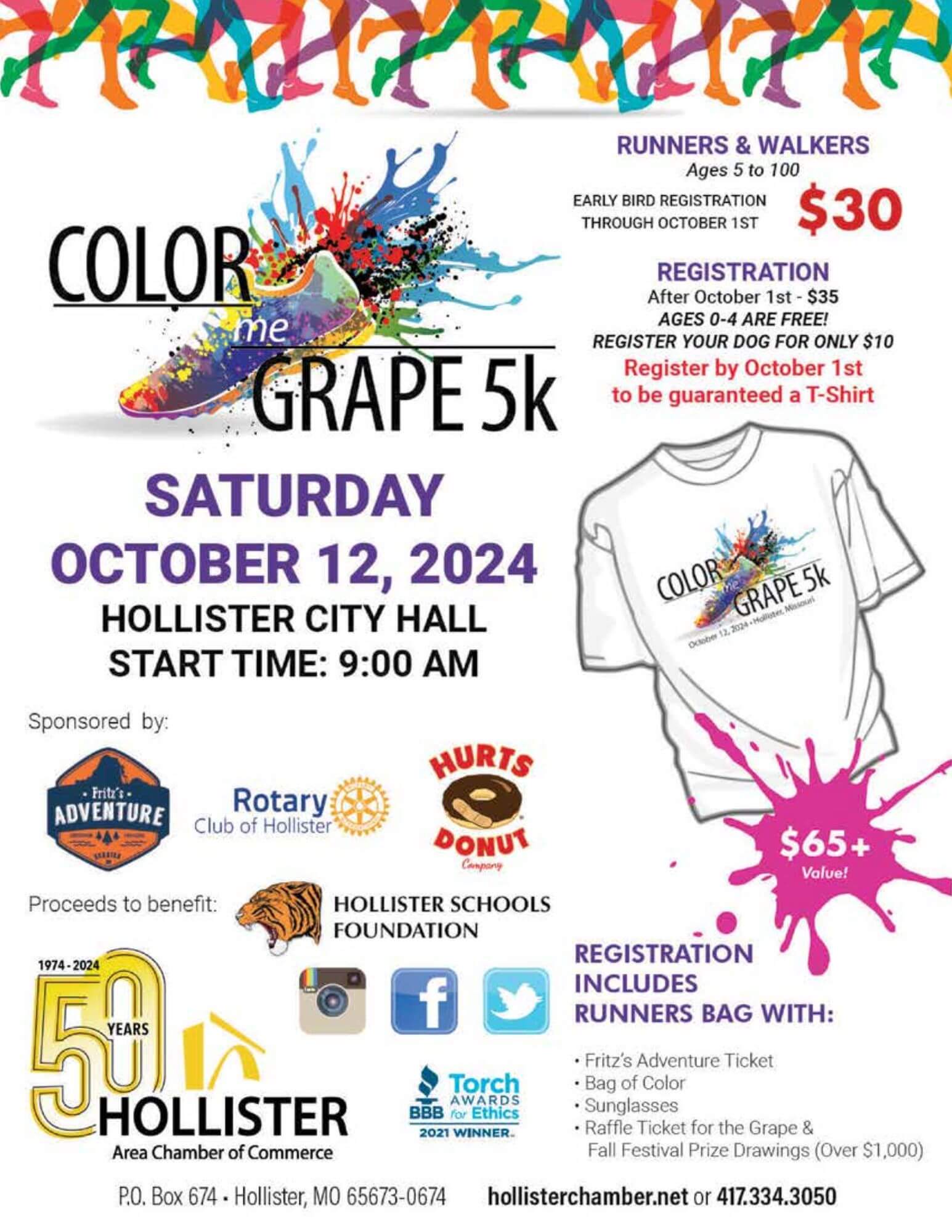 2024 Color Me Grape 5K flyer