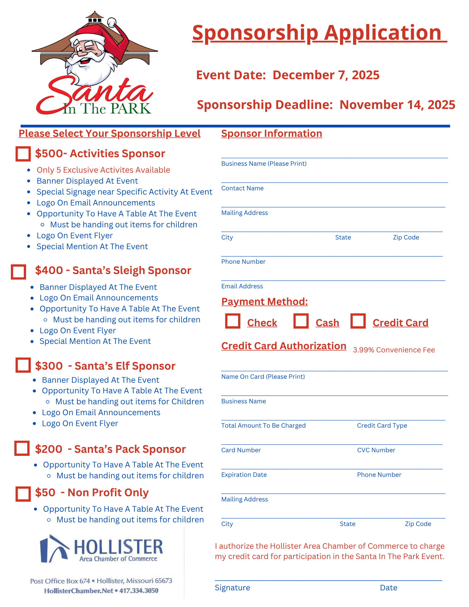 2025 Santa Train Sponsorship