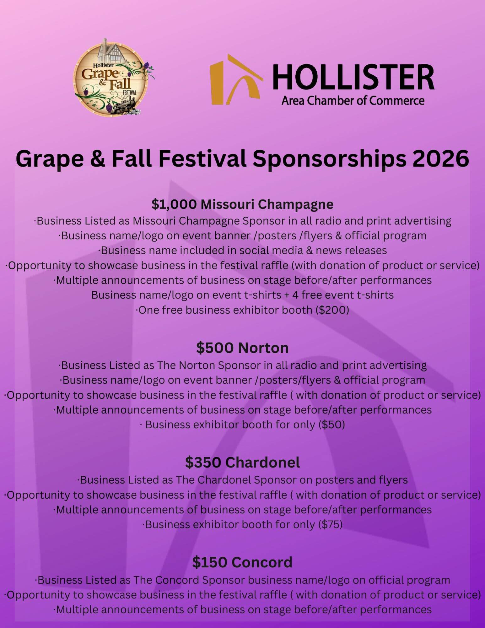 2026 Grape Sponsorships
