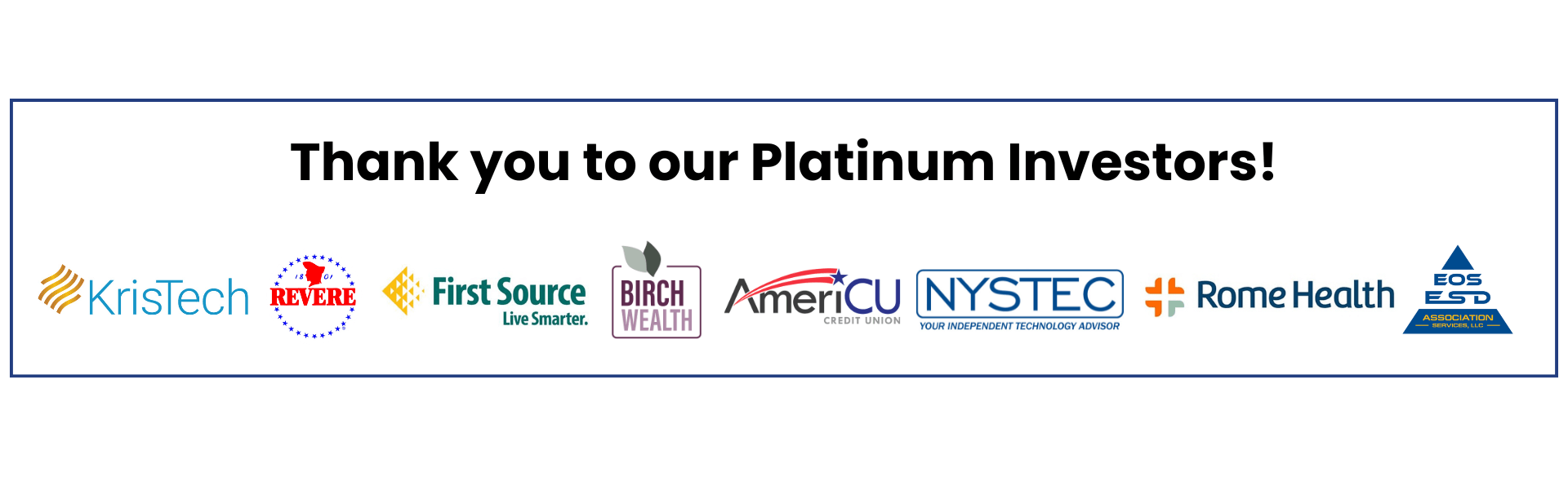 Thank you to our Platinum Investors!