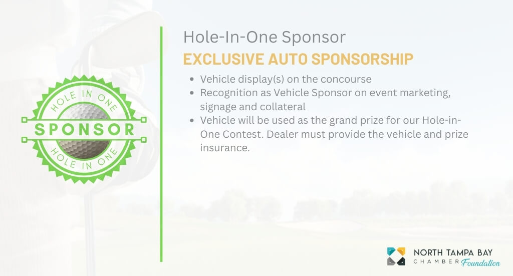 Hole-In-One Sponsor Benefits