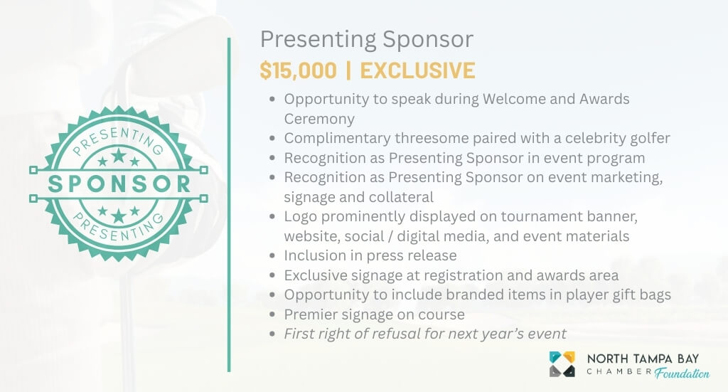 Exclusive Presenting Sponsor Benefits