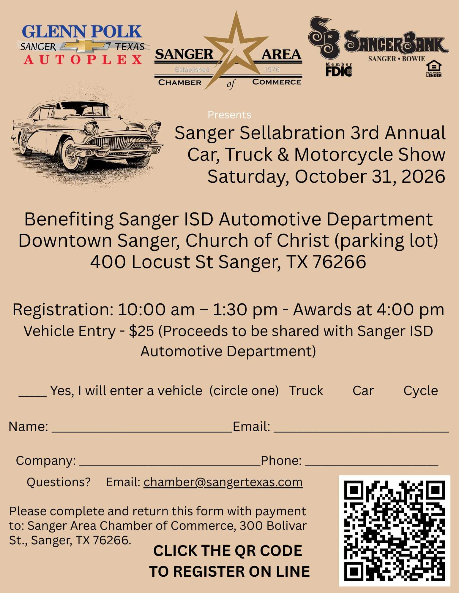 Car Show Vehicle Registration