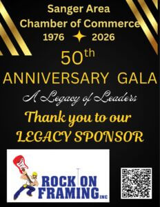 50th Anniversary Gala Legacy Sponsor - Rock on Framing