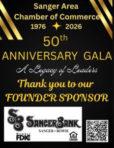 50th Anniversary Gala Founder Sponsor - Sanger Bank