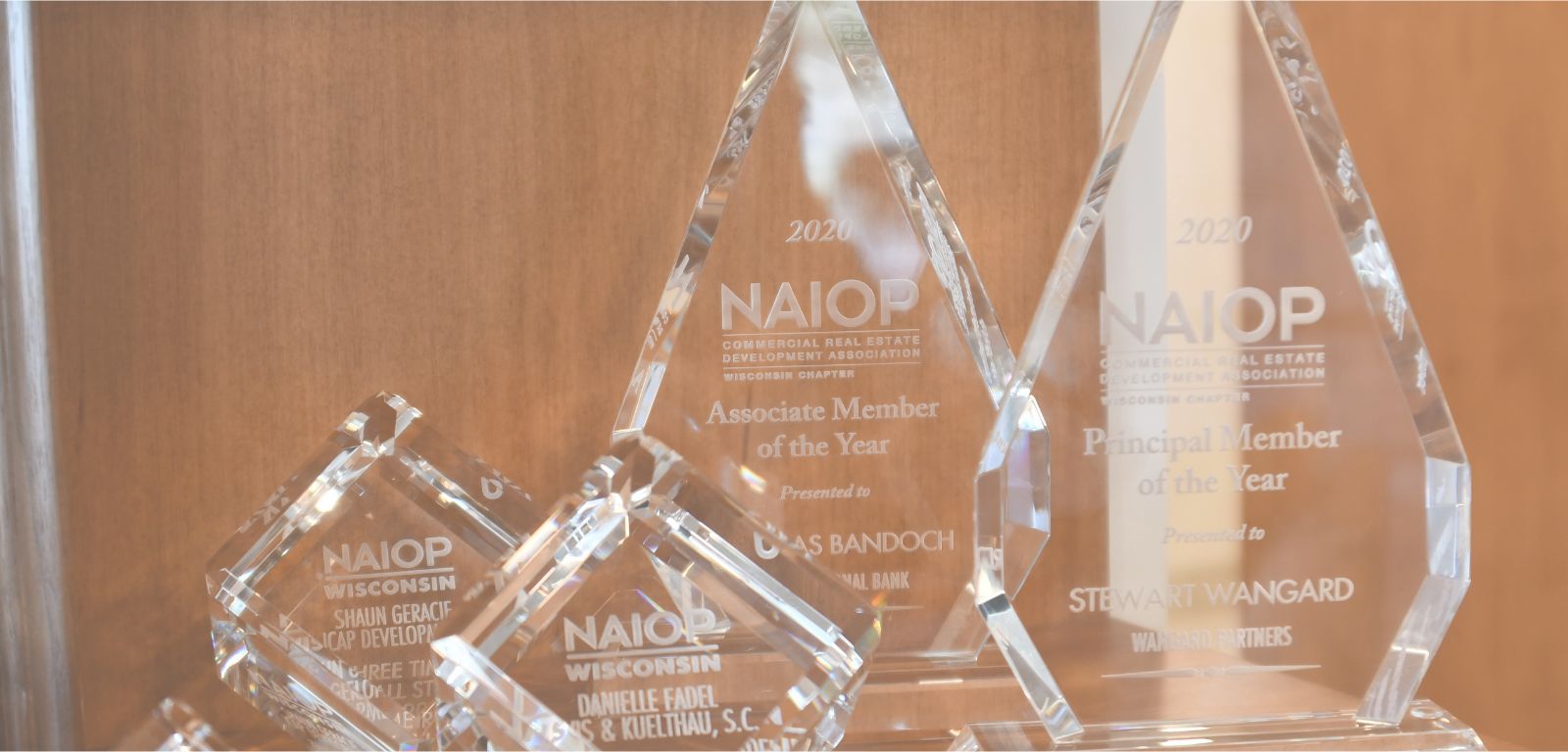 naiop awards on a table