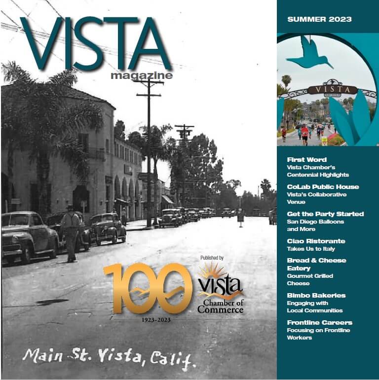 Cover of the Summer 2023 Vista Magazine in english