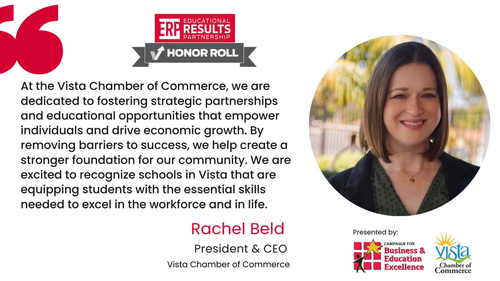 Vista Chamber of Commerce- Rachel Beld 2025 Vista Chamber of Commerce- Rachel Beld 2025