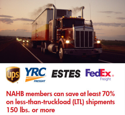 Shipping Discount NAHB Benefit